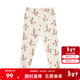 Milkbarn嬰兒秋冬打底褲子寶寶保暖秋褲兒童休閑百搭長(cháng)褲 米色兔兔 80 cm