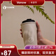 Vanow保溫杯女士咖啡杯隨行可愛(ài)高顏值小巧密封防漏便攜學(xué)生男水杯子 奶油白（陶瓷內膽，原本無(wú)圖案）