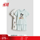 H&M【迪士尼系列】童裝女?huà)爰揖臃?5秋季棉質(zhì)米奇睡衣套裝1142881 淺綠松石色/米奇老鼠 100 56(2-3Y)