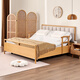 世道老人床家用床智能電動(dòng)床多功能升降實(shí)木床新中式單雙人加寬帶扶手 1.2米-新款櫸木床圍+智能電動(dòng)床墊（軟硬可選）