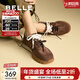 百麗（Belle）彩虹豆復古德訓鞋女低跟輕便運動(dòng)風(fēng)休閑鞋B2085AM5 棕色 37 (235mm)