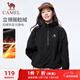 駱駝（CAMEL）立領(lǐng)抓絨衣女裝搖粒絨外套衛衣套頭衫 C25CAXLN008 幻影黑 M