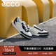 愛(ài)步（ECCO）板鞋男 簡(jiǎn)約拼色舒適運動(dòng)鞋休閑男鞋 街頭球鞋539814 HL 黑色/白色53981450334 41