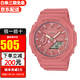 卡西歐（CASIO）手表男G-SHOCK八角形農家橡樹(shù)多功能防水運動(dòng)夜光男表 送男友禮物 女款珊瑚粉GMA-S2100-4A2