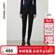 朗姿【尖貨補單】白鴨絨羽絨褲外穿時(shí)尚黑色高腰修身長(cháng)褲女冬季新款 黑色3 S