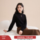 香影【抗起球科技羊毛衫】2025新款慵懶風(fēng)松弛感半高領(lǐng)毛衣女秋冬 黑色 L