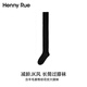 Henny Rue大腿襪女含羊毛秋冬季麻花紋奶白顯瘦過(guò)膝保暖襪加厚長(cháng)筒襪子女 深邃黑 均碼