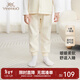 英氏（YEEHOO）【商場(chǎng)同款】?jì)和蛹曳锛舅履信L(cháng)袖打底衫/褲子A類(lèi)一等品 心芽長(cháng)褲-輕柔黃 90 cm（建議身高78-90cm）