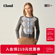 ELAND衣戀毛針織衫女時(shí)尚學(xué)院風(fēng)菱格圓領(lǐng)開(kāi)衫2025冬季新款 中灰色(18)M/Grey S /160