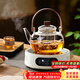 憶壺茶（YIHUTEA）煮茶壺電陶爐煮茶器燒水壺泡茶爐養生壺套裝泡茶壺加厚功夫茶具 1500w白色電陶爐+煮茶壺1.3L