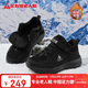足力健老人鞋冬季保暖加絨男士休閑鞋高幫防寒棉鞋爸爸鞋 6232K黑色42