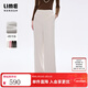 LIME朗姿/萊茵雪尼爾條絨高腰窄版直筒褲復古寬松長(cháng)褲26年春新款 白色 S