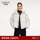歌莉婭【95白鵝絨】短款羽絨服女新年穿搭小個(gè)子面包服外套1ECL8B880 05W米白 XS