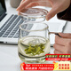 憶壺茶 玻璃茶杯茶具喝水杯子茶道杯 綠茶杯紅茶帶過(guò)濾竹木蓋泡茶杯 玻璃蓋500ML