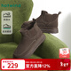 熱風(fēng)（Hotwind）【商場(chǎng)同款】男鞋加厚雪地靴冬季新款休閑馬丁靴面包鞋男士棉鞋 02棕色 42