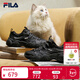 FILA斐樂(lè )官方貓爪7代女鞋老爹鞋2026春季新款厚底鞋休閑鞋運動(dòng)鞋 黑/太空銀-BS 38