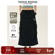 Teenie Weenie小熊女裝時(shí)尚簡(jiǎn)約風(fēng)夏季工裝風(fēng)長(cháng)半裙塔絲隆面料戶(hù)外 黑色 M