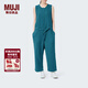 MUJI IDEE 女式 人字紋 連體褲 女士褲子  GAD59C4S 深藍色 L  (165/88A)
