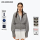 ANN ANDELMAN【明星同款】官方直營(yíng)冬季花灰色針織開(kāi)衫女收腰開(kāi)胸拉鏈毛衣 花灰色 XS