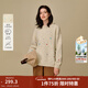 茵曼（INMAN）2025冬季女裝新款波點(diǎn)花紗含羊毛落肩寬松圓領(lǐng)套頭針織毛衣  燕麥色 L