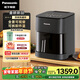 松下（Panasonic）雙核熱循環(huán)多功能全景可視家用全自動(dòng)無(wú)油5L大容量無(wú)需翻面 空氣炸鍋NF-KZ500-K