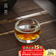 高茗男士喝茶主人杯水晶茶杯日式壓手杯個(gè)侘寂杯普洱茶杯透明玻璃茶碗 60ml 戰鼓杯