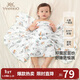 英氏（YEEHOO）嬰兒包單產(chǎn)房襁褓睡袋雙層柔軟抗菌加大新生兒包巾 英氏白90*90