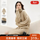 對白【杜鵑同款】慵懶高級感針織套裝女2025冬新款毛衣半裙兩件套 淺駝色 S