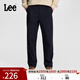 Lee舒適直筒斜紋布Logo織標多色男休閑褲顯瘦潮流LMB008151204 藏青色 32