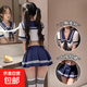 情趣內衣制服純欲校園JK性感套裝制服睡裙高檔睡衣女角色扮演戰袍 校園JK裙【上衣+短裙+T褲】