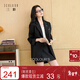 三彩2025秋季新款休閑西裝外套寬松中長(cháng)款西服墊肩氣質(zhì)通勤S
