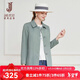 經(jīng)典故事（JANE STORY）經(jīng)典故事時(shí)尚簡(jiǎn)約短款風(fēng)衣女春秋2025新款高級氣質(zhì)小個(gè)子通勤外套 J03灰綠色 XL