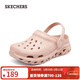 斯凱奇（Skechers）女鞋洞洞鞋透氣拖鞋軟彈輕質(zhì)休閑涼鞋111564 玫瑰紅色/ROS 37