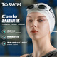 TOSWIM 拓勝泳鏡 防水防霧游泳眼鏡高清平光男女大框游泳鏡 魚(yú)肚白