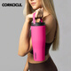 CORKCICLE.折疊吸管保溫杯大容量高顏值不銹鋼車(chē)載拎拎水杯玫紅色890ml