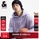 杰克·瓊斯（JACK&JONES）NBA聯(lián)名款洛杉磯隊男裝冬季新款連帽抽繩字母寬松衛衣225433082 C39薰衣草紫 M （175）