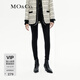 MO&Co.牛仔褲復古腰封式高腰重酵洗黑牛高彈修身小腳褲摩安珂 牛仔黑色 XXS 24