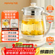 九陽(yáng)（Joyoung）養生壺迷你玻璃花茶壺煮茶器 12大功能11檔溫度 0膠水恒溫電熱燒水壺1.5L 1566BQ