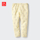 優(yōu)衣庫嬰幼兒寶寶緊身褲/印花打底褲褲子26春夏新款485143 41 杏黃色 100