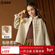ASK JUNIOR【線(xiàn)下同款】?jì)和馓着锒写笸S金絨毛呢大衣開(kāi)衫外套 150