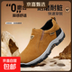 勞保鞋男秋季新款防水防滑工作大碼男鞋一腳蹬厚底耐磨戶(hù)外登山鞋 DS-2536款棕色 46
