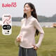 班尼路（Baleno）戶(hù)外保暖半開(kāi)領(lǐng)抓絨衛衣女冬季簡(jiǎn)約輕奢防寒鎖溫柔軟順滑長(cháng)袖外套
