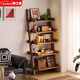 林之語(yǔ)全實(shí)木梯形置物架落地一體靠墻書(shū)柜學(xué)生家用客廳書(shū)架展示架收納架 【熱賣(mài)主圖款】梯形-5層深胡桃色