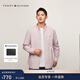 Tommy Hilfiger秋冬男女純棉重磅牛津紡商務(wù)休閑海邊條紋情侶長(cháng)袖襯衫外套 紅白條紋0EV L （推薦：150-165斤）