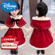 迪士尼女童新款2026冬季圣誕萬(wàn)圣節套裝小紅帽cosplay加絨加厚新年戰袍 品牌紅色 (披帽+裙子兩件套) 100 (適合96-105)