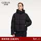 歌莉婭【95白鵝絨】短款羽絨服女新年穿搭小個(gè)子面包服外套1ECL8B880 00B黑色 S