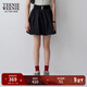 Teenie Weenie小熊女裝簡(jiǎn)約夏季高腰花苞短裙蓬蓬裙公主裙少女感 黑色 M (165)