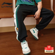 李寧運動(dòng)褲男褲春秋季跑步褲子平口直筒褲寬松大碼長(cháng)褲休閑褲衛褲