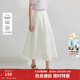 茵曼法式白色氣質(zhì)半身裙2025夏季女裝新款高腰顯瘦長(cháng)裙  珍珠白 XL