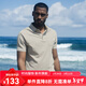 AKCLUB24夏季新款POLO衫男機能風(fēng)系列口袋翻領(lǐng)上衣短袖男裝2416204 淺卡其 XL